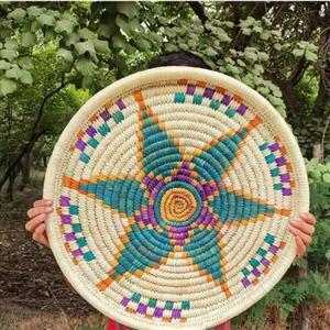 سینی حصیری رنگی طرحدارکد26