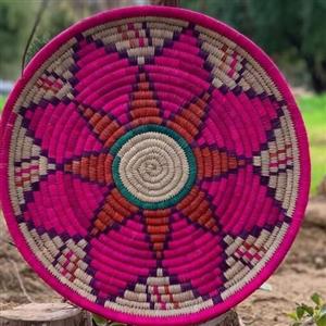 سینی حصیری رنگی طرحدارکد25