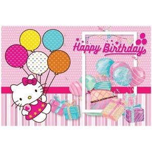 بنر تم تولد بیم بوم طرح کیتی سایز 100 در 150 سانتیمتر