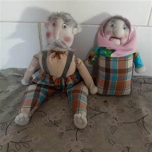 عروسک جورابی ننه نخودی بابا نخودی