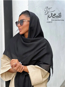 روسری مشکی نخی ساده