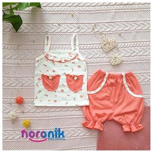 رکابی شورت دخترانه گلبهی پردیس