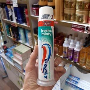 خمیر دندان پمپی 3در1  آکوا فرش اصلی حجم 100میل تولید انگلیس