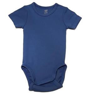 بادی نوزادی آستین کوتاه اچ اند ام طرح ساده رنگ سرمه ای