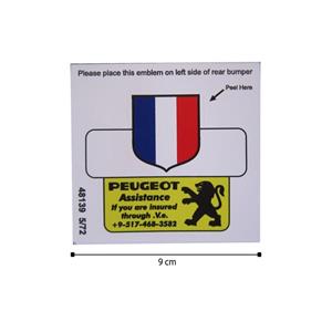 برچسب  شیشه لچکی طرح پژو کد 101