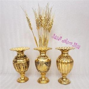 گلدان ورق برنجی