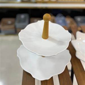 شیرینی خوری دو طبقه چوب راش و سرامیک 