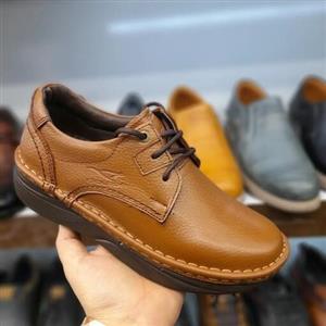 کفش مردانه تمام چرم طبی کار تبریز مدل اکتیو بندار