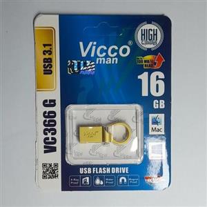 فلش 16 گیگ طلایی  Vicco man USB3.1  مدل VC366