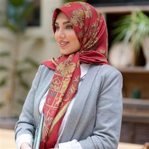 روسری ابریشم توییل قواره دار