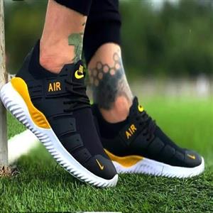 کفش اسپرت مردانه زرد مشکی ایز کد 12698