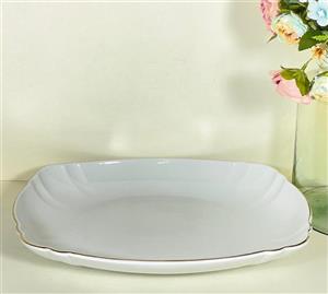 دیس مستطیل سان رایز کوچک یک خط طلا سرامیک  لیمون چینی آراد