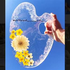 پالت هنری رزینی گلدار