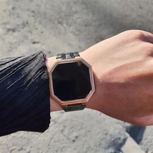 ساعت داتیس ( لمسی ) زنانه رنگ مشکی بند حصیری - اکسسوری زنانه