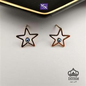 گوشواره میخی YSX طرح چشم زخم ستاره ای