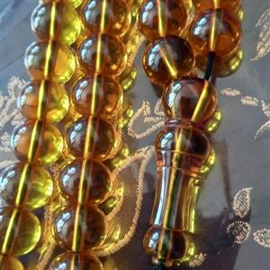 تسبیح سندلوس نباتی رنگ شمش المان درجه یک وبدون هیچ عیب ونقص 33 مهره
