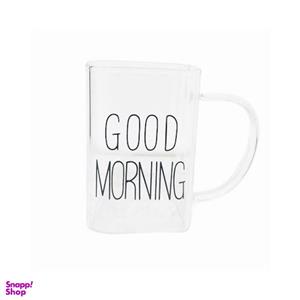 ماگ پیرکس مدل good morning آنتی شوکبدون دسته مناسب برای انواع نوشیدنی اورجینال وارداتی ارسال رایگان