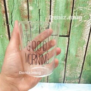 ماگ پیرکس مدل good morning آنتی شوکبدون دسته مناسب برای انواع نوشیدنی اورجینال وارداتی ارسال رایگان