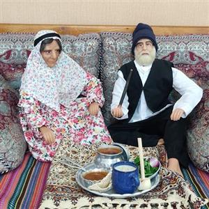 مجسمه پیرمرد و پیرزن سنتی برای دکور