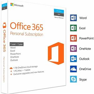 نرم افزار   نسخه ریتیل Office 365 Personal Subscription
