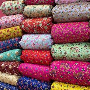 پارچه تافته سوزن دوزی هندی وارداتی3