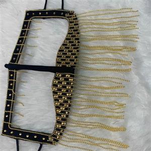 نقاب بندری(برقع) اویزی دورنگ