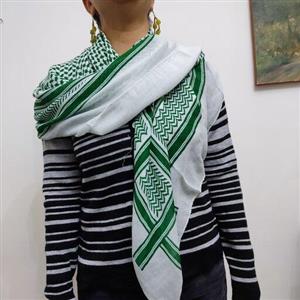 چفیه  ی سبزو سفید