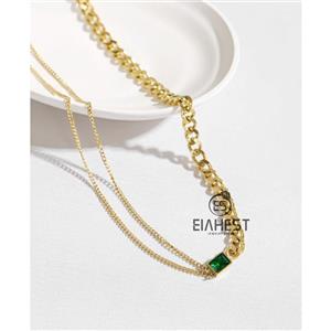 گردنبند نگین سبز HSE338