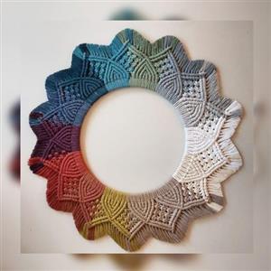 دیوار کوب  قاب ایینه مکرومه سپید ارسال رایگان قبل از سفارش حتما موجودی بگیرین