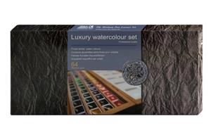 آبرنگ افرا جعبه چوبی 64رنگ