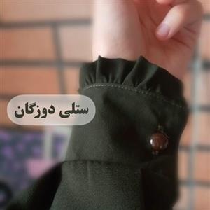 ساقدست مچی چینداردکمه دار جنس کرپ حریر رنگبندی متنوع