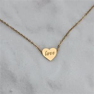 گردنبند استیل قلبی طلایی