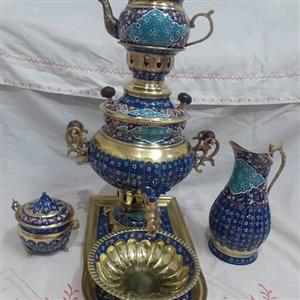 ست  کامل سماور  مسی یا برنجی (پس کرایه)