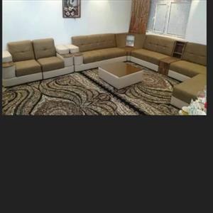 مبلمان ال 10 نفره با ده چیدمان مختلف. و با کنار دستی و کنجی قفسه دار و کشو دار. هزینه ارسال با مشتری