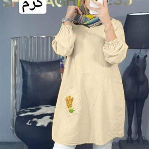تونیک الیاف طبیعی . مانتو تابستانه . شومیز بلند . مانتو خنک . تونیک بلند . تونیک تابستانه ارسال رایگان رادین شاپ
