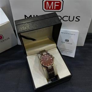 ساعت زنانه بند استیل طرح پوست ماری برند مینی فوکوس. اورجینال. MINI FOCUS LADIES WATCH