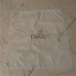 ساک کیسه کیف  دستی پارچه ای سفید شنل chanel ابعاد 45 در 50