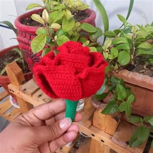 عروسک بافتنی رز عروسکی دورو