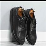 کفش کالج بندی مردانه مشکی مدل M باتیس بوتیک
