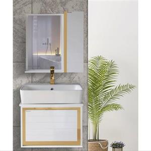 فول ست روشویی کابینتی PVC مدل مهسا (ابعاد طول 60 عرض 40)