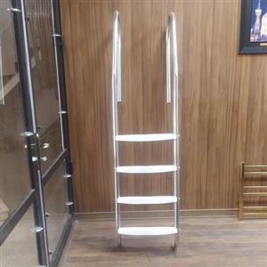 نردبان استخر 4پله (استیل) (ضدزنگ) پس کرایه ارسال با باربری