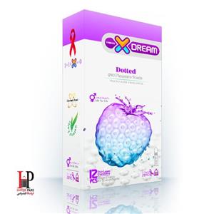 کاندوم خاردار ایکس دریم Xdream Dotted بسته 12 تایی Dream Condom 12pcs 