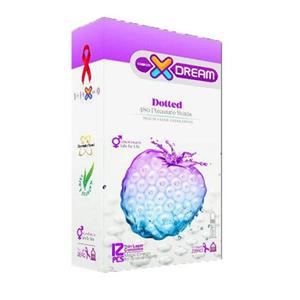 کاندوم خاردار ایکس دریم Xdream Dotted بسته  12 تایی X Dream Dotted Condom 12pcs