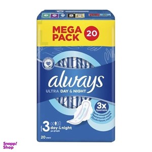 نوار بهداشتی الویز مدل ULTRA DAY NIGHT سایز متوسط بسته 14 عددی