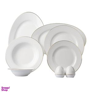 سرویس غذاخوری 28 پارچه چینی زرین ایران سری ایتالیا اف مدل زرین درجه عالی