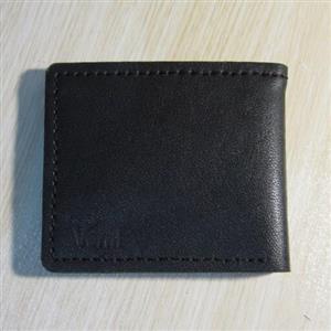 کیف پول چرم طبیعی جیبی مشکی مردانه(دو لت) دست دوز  ورنی چرم(ارسال رایگان)