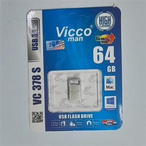 فلش 64 گیگ نقره ای  Vicco man USB3.1  مدل VC378