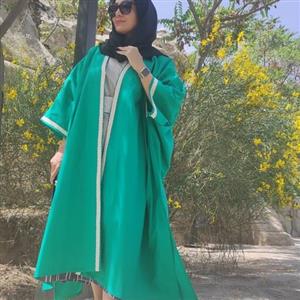 مانتو مزونی بلند کالکشن 1402  رنگ سبز