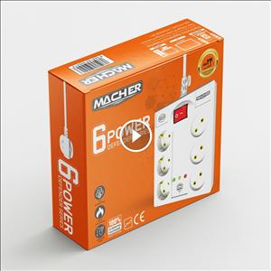 محافظ برق 6 خانه 3 متری میچر مدل MR-227