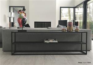 میز کنسول پشت مبلی چوب و فلز کد 8679